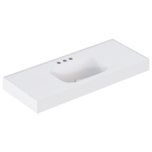 Mia 1200mm Matte White Wall Hung Basin with Overflow